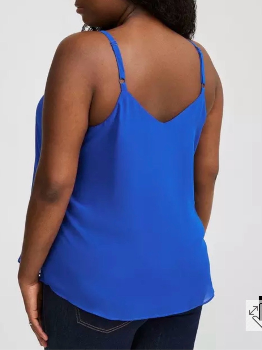 NWT Torrid Blue Sophie Chiffon Sequin V-Neck Swing Cami size 3x (22-24) - Picture 3 of 5